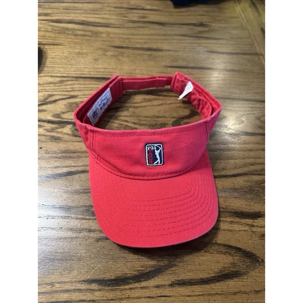 The Game PGA TOUR Red Golf‎ Visor Adjustable Embroidered Collegiate